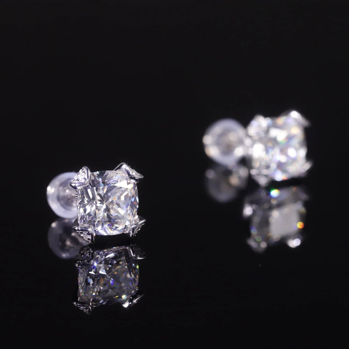 925 Sterling Silver Diamond-fire CZ Stud Earrings | Choosen Jewelry