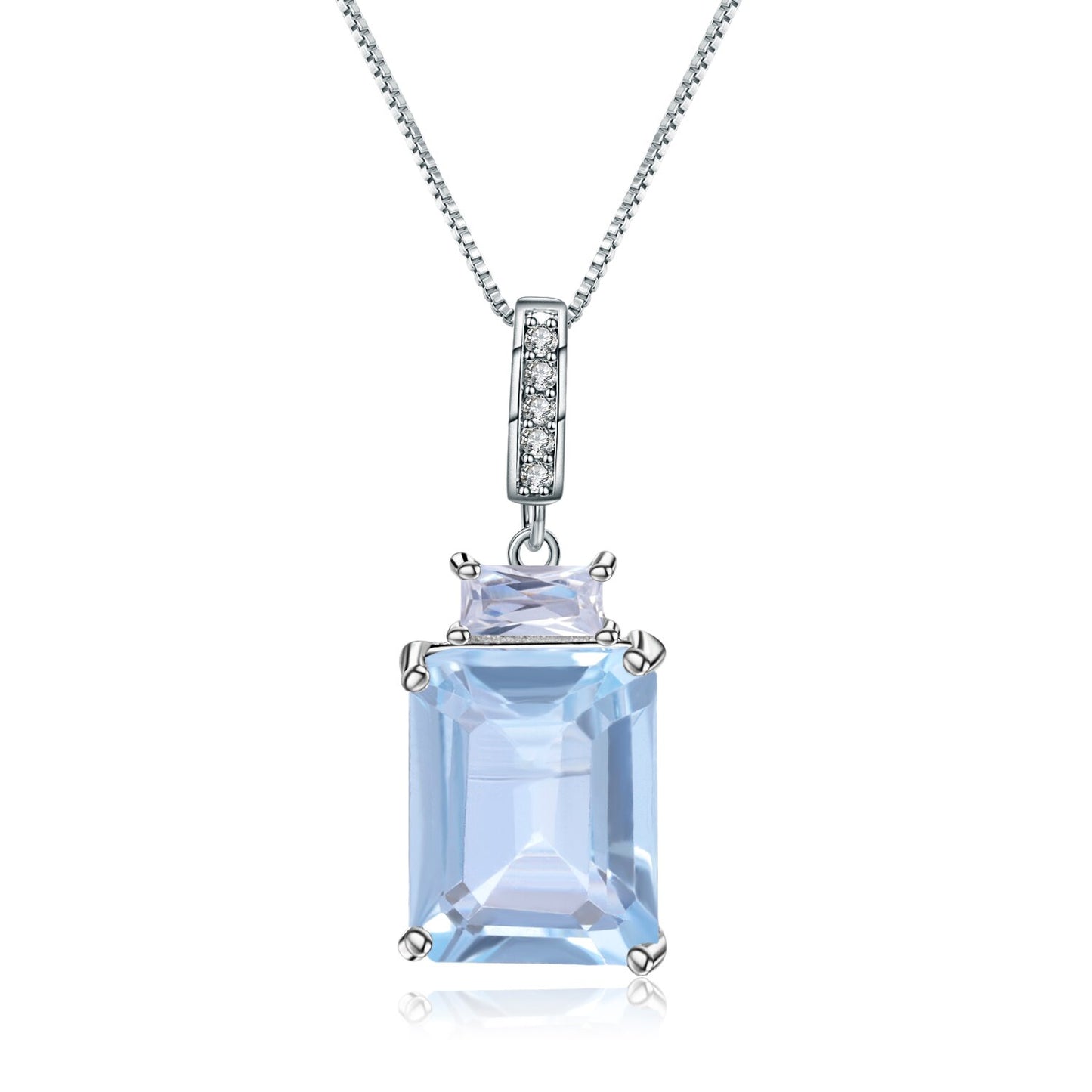 Sky blue topaz necklace