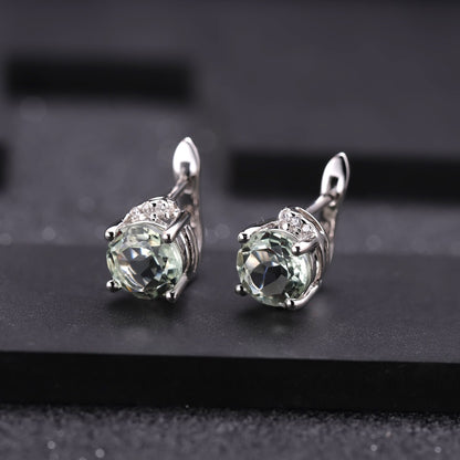 Green Amethyst Earrings