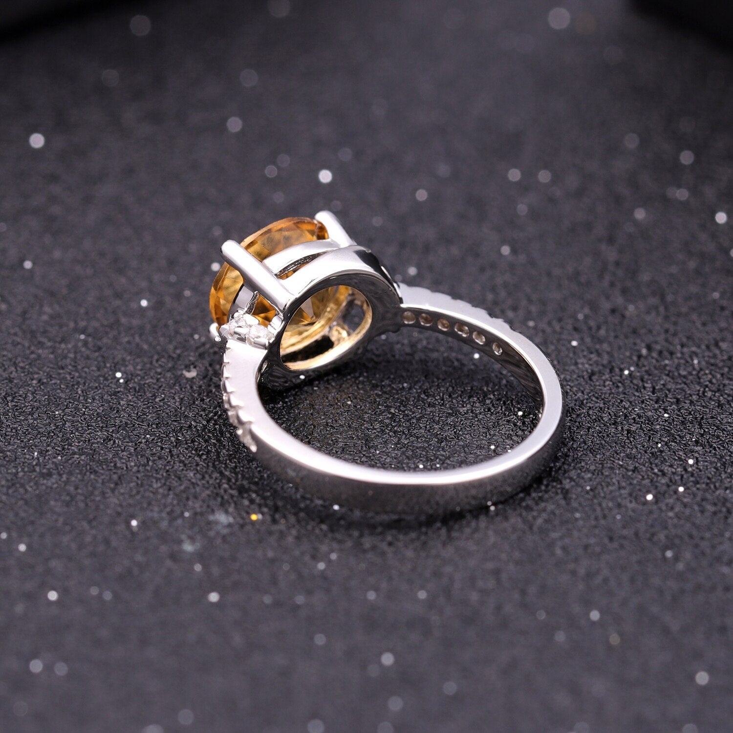 Silver Citrine Ring