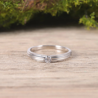 Moissanite Couple Rings Set: Sterling Silver Wedding Promise Rings by Choosen Jewelry