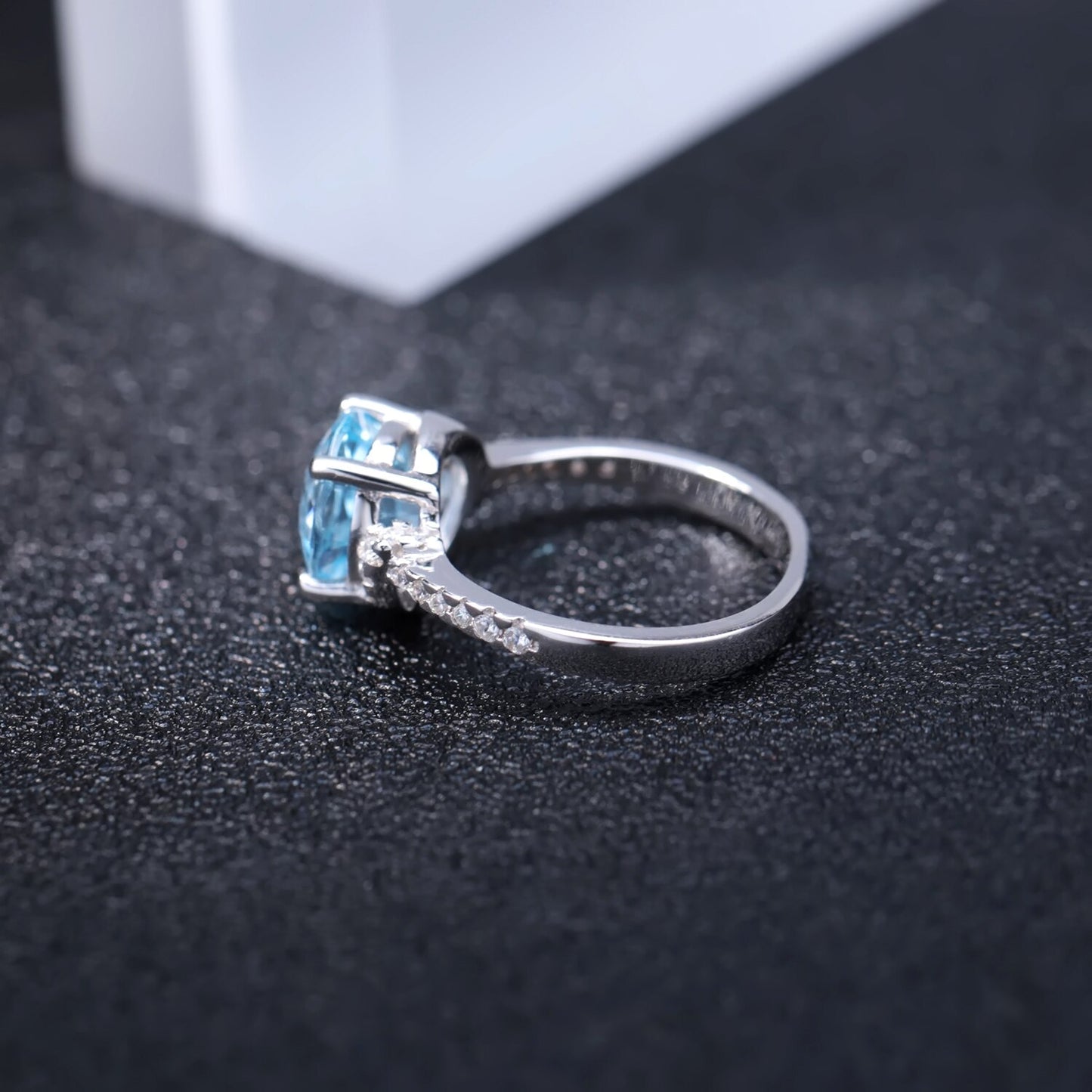 Sky Blue Topaz Silver Ring