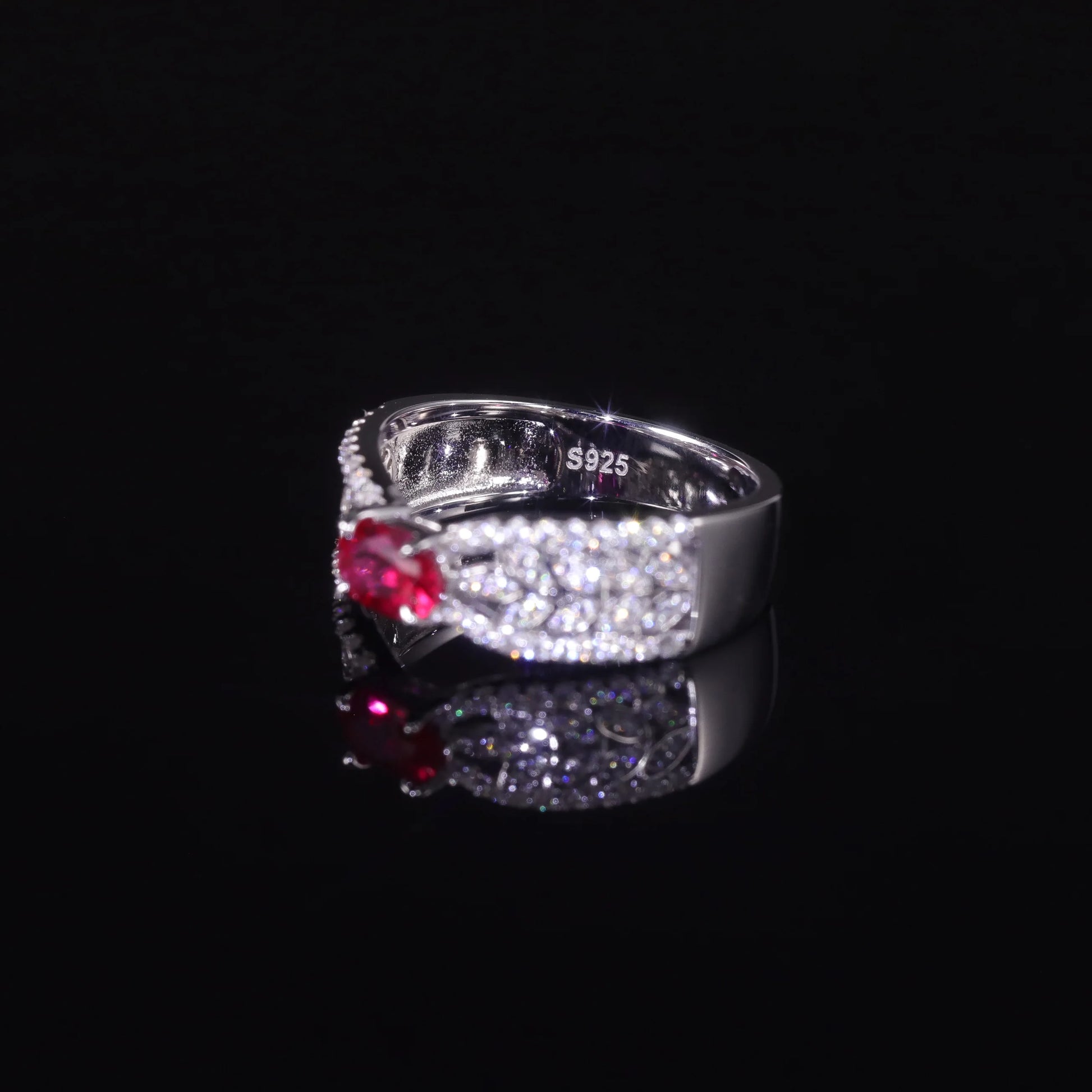 Sterling Silver Ruby Engagement Ring | Choosen Jewelry | Handmade Bridal Jewelry