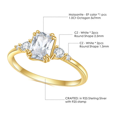 moissanite cluster ring