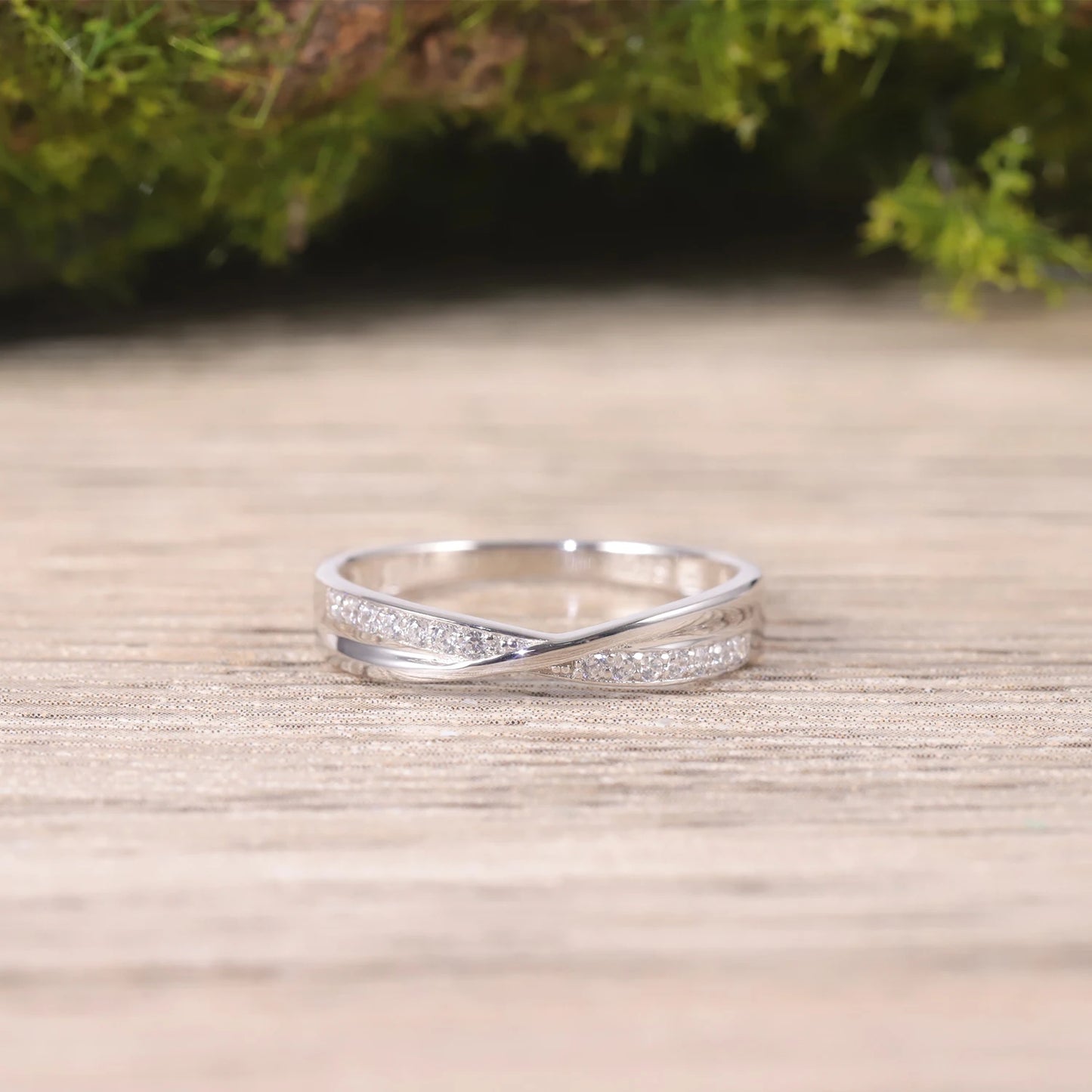 Choosen Jewelry: Moissanite Couple's Wedding Bands in 925 Sterling Silver - Classic Promise Rings