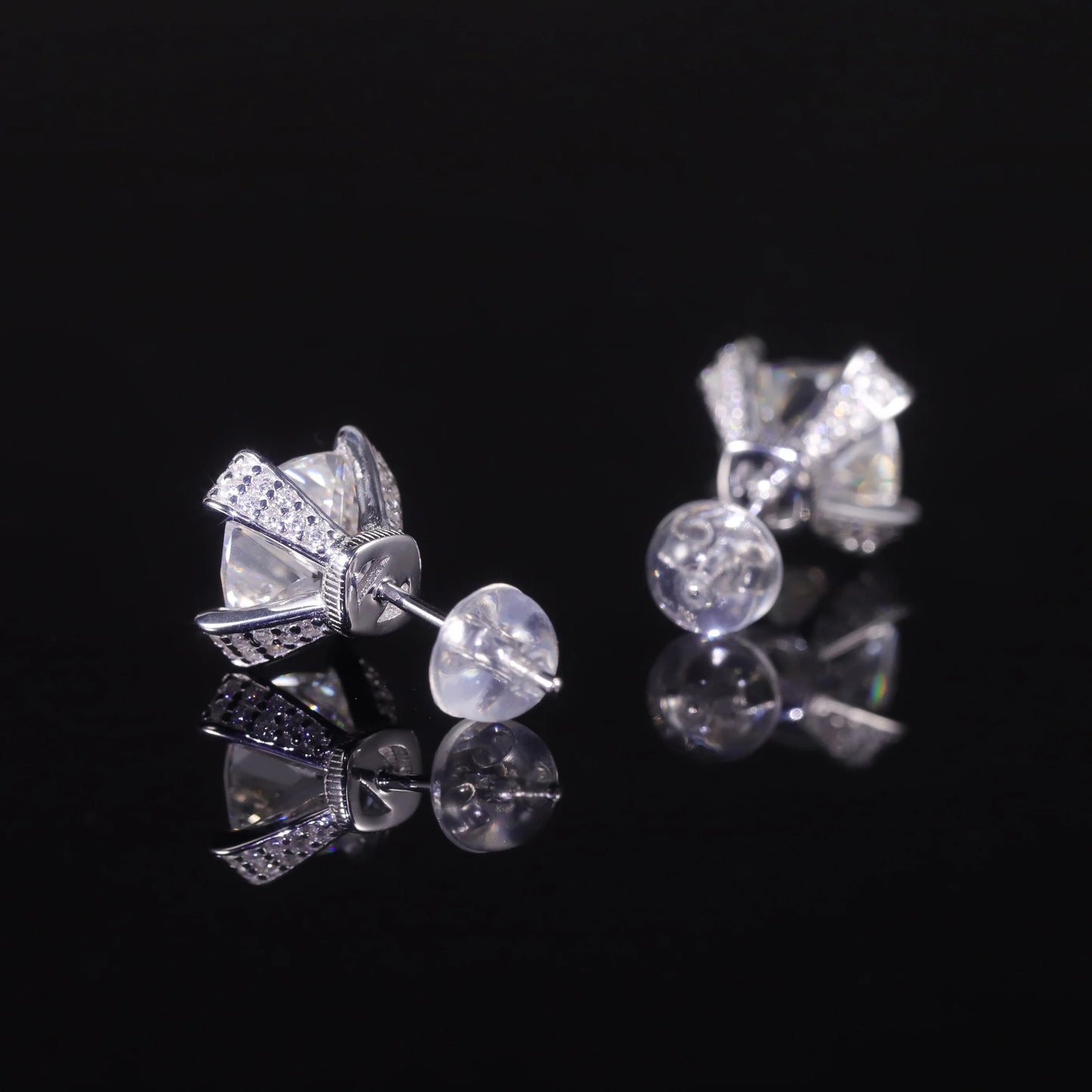 925 Sterling Silver Diamond-fire CZ Stud Earrings | Choosen Jewelry