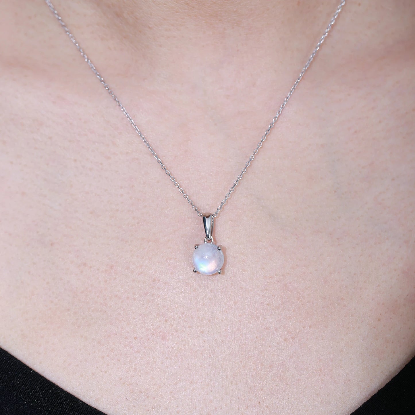 June Birthstone Moonstone Pendant Necklace | 925 Sterling Silver | Choosen Jewelry