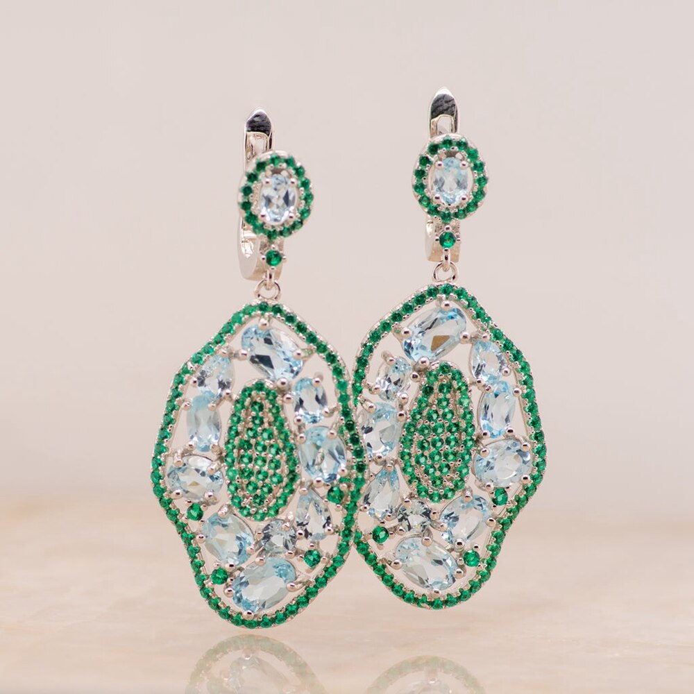 emerald drop earrings