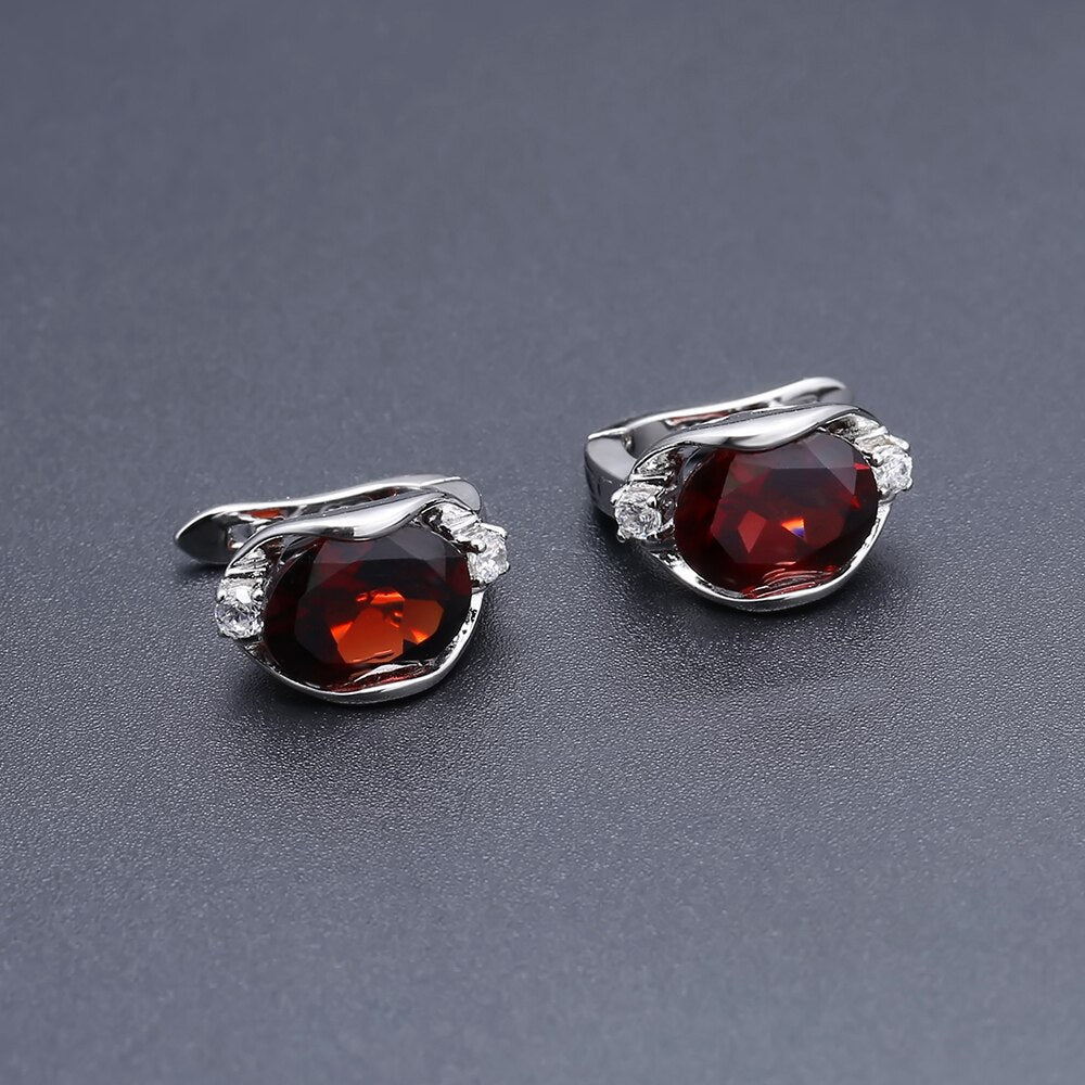 Garnet Bridal Earrings