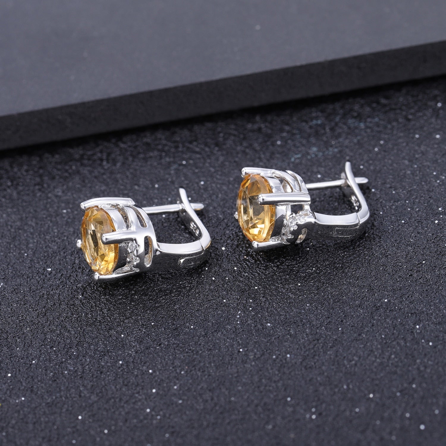 gemstone stud earrings