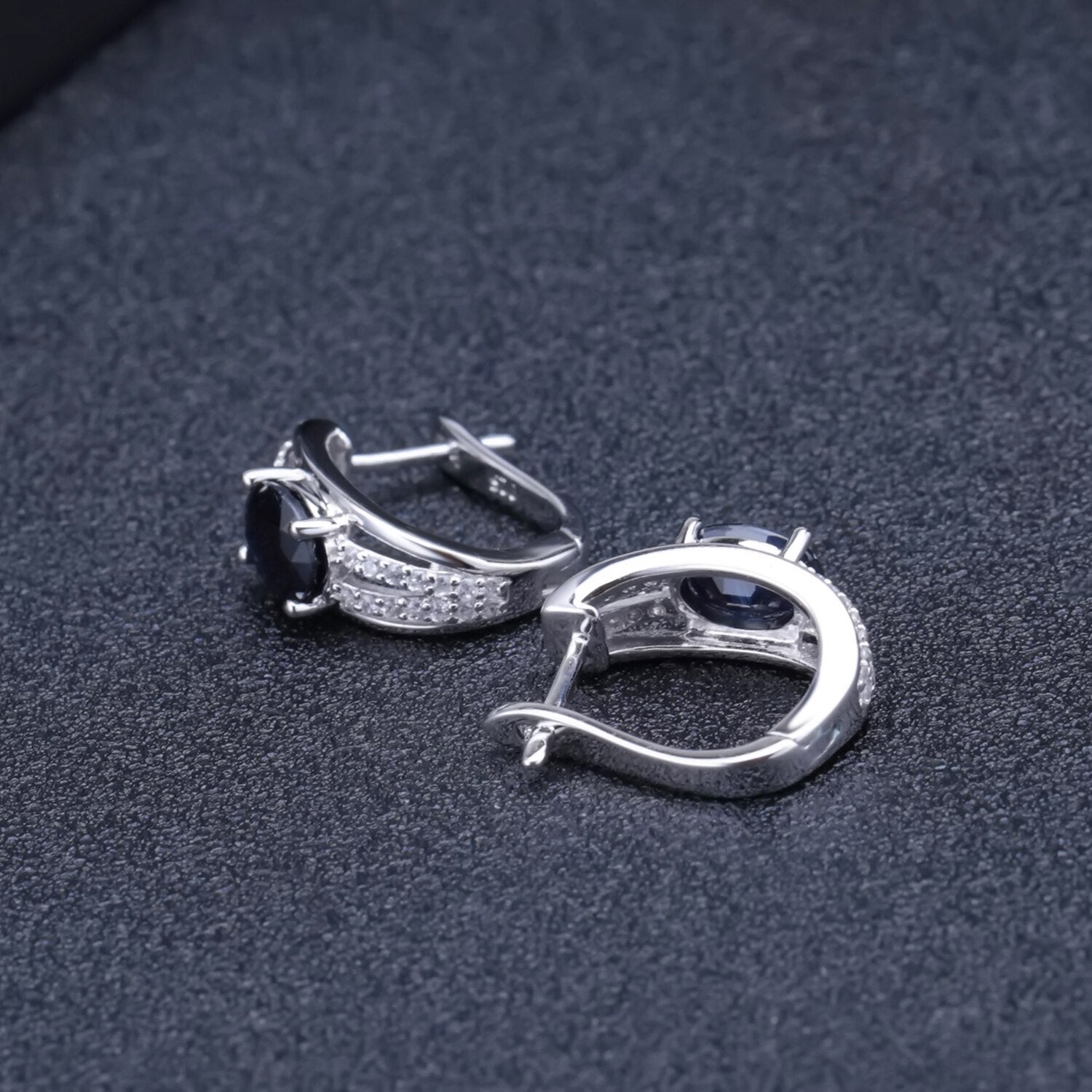 Sapphire Lever Back Earrings