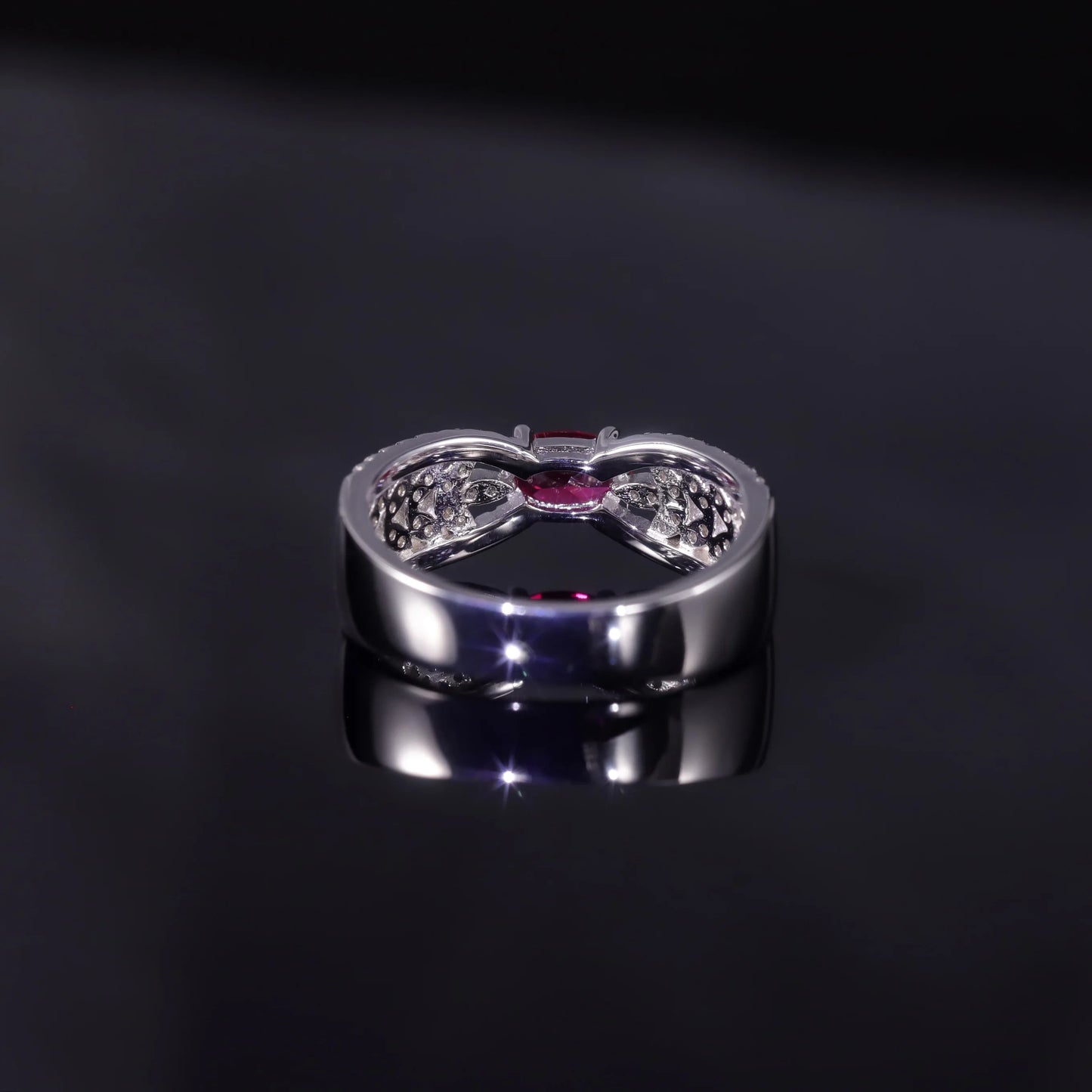 Sterling Silver Ruby Engagement Ring | Choosen Jewelry | Handmade Bridal Jewelry