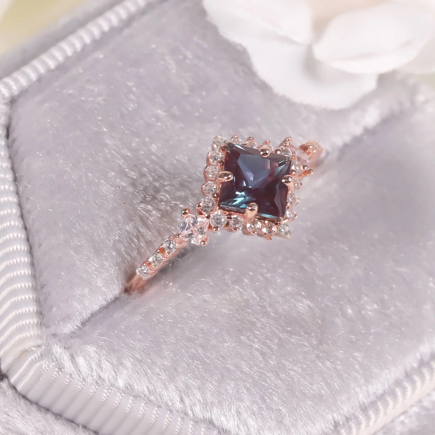 925 Sterling Silver Lab Alexandrite Vintage Ring | June Birthstone | Choosen Jewelry