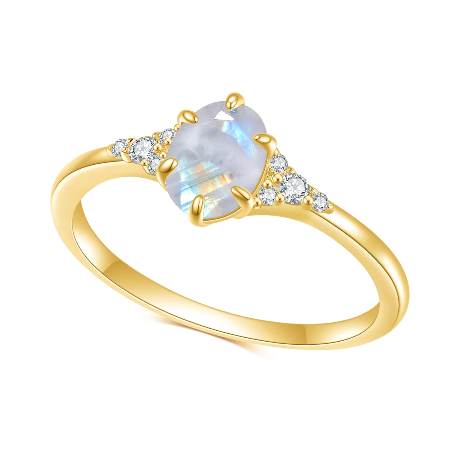 Elegant Moonstone Ring - Gold Plated, Ideal for Engagement, Anniversary, or Special Occasions, Delicate Design, Premium Quality Jewelry