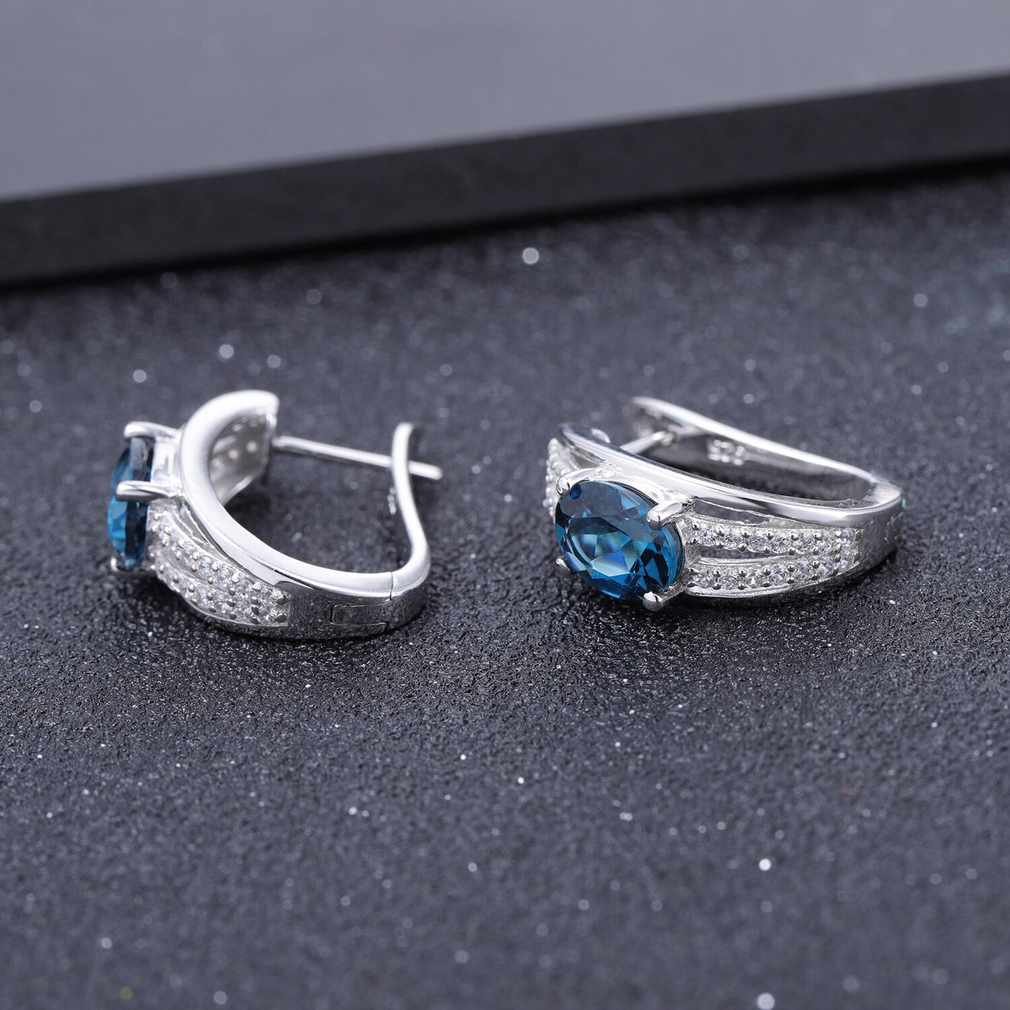 blue london topaz earrings