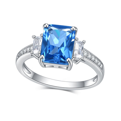 Lab Sapphire Ring