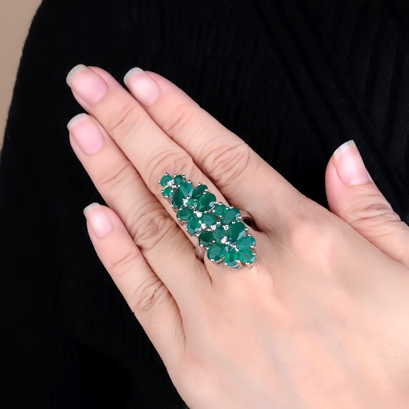 emerald cocktail ring 