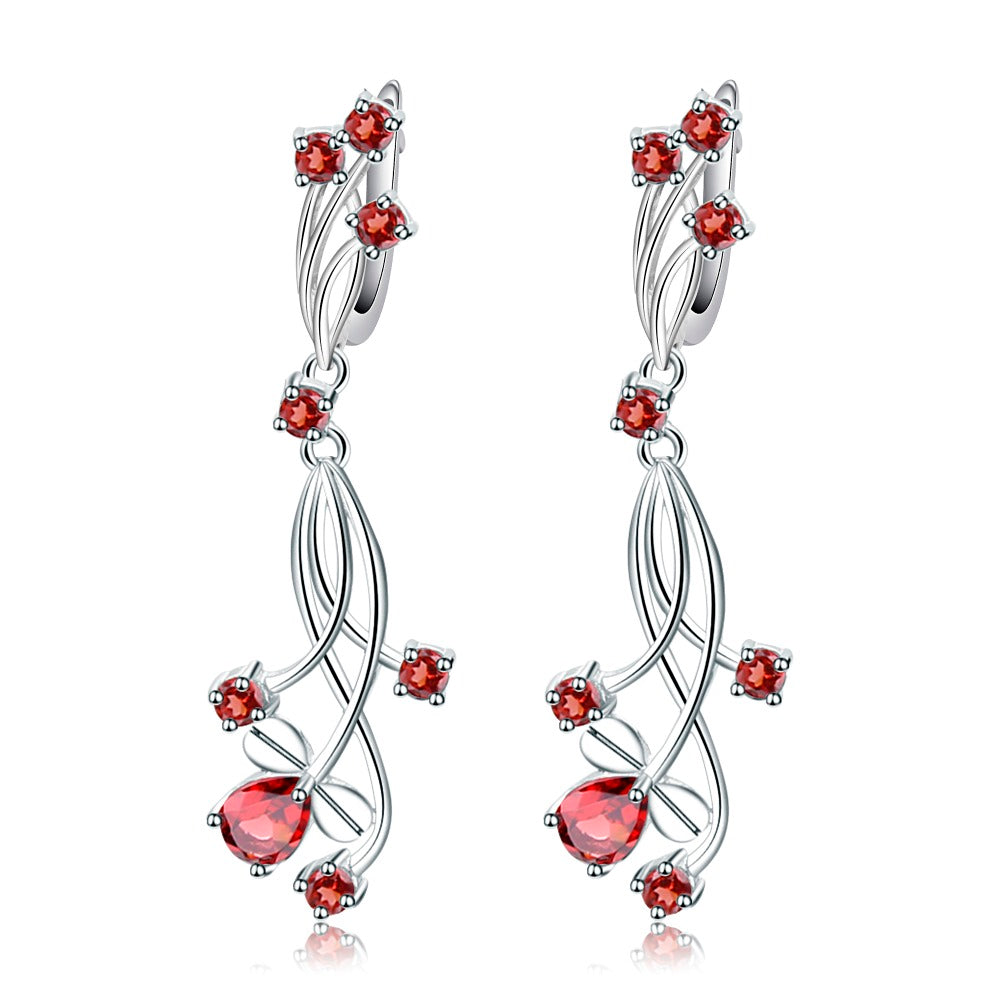 3.9Ct Garnet Cute Bridal Earrings