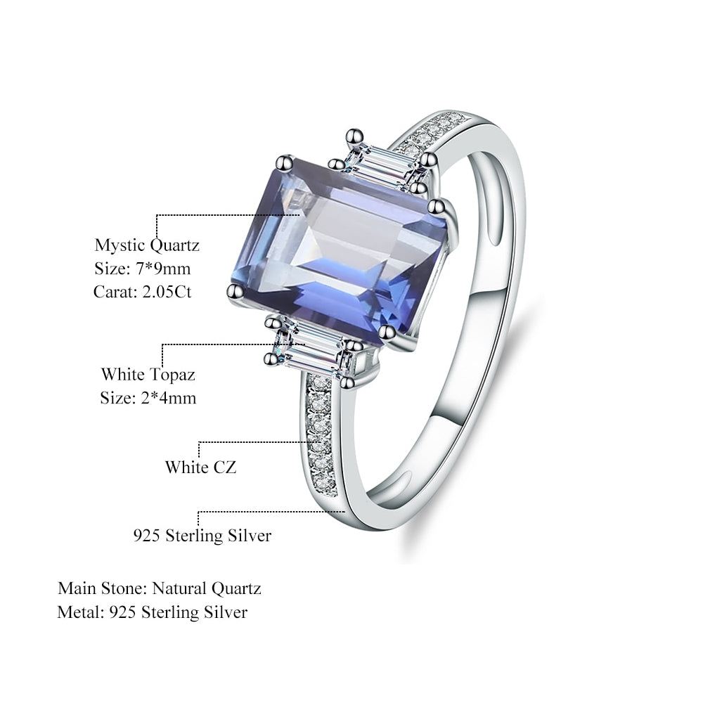 925 Sterling Silver Gemstone Ring