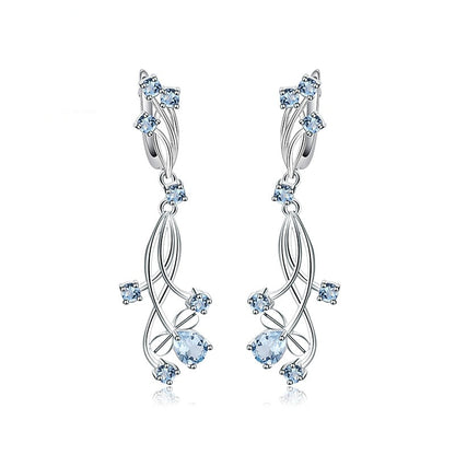 Sky Blue Topaz Bridal Earrings