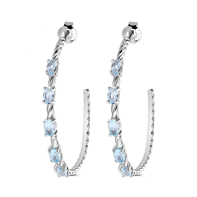 Sky Blue Topaz Earrings